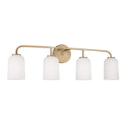 Lawson 4-Light Bath Vanity Light in Aged Brass