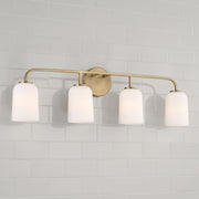 Lawson 4-Light Bath Vanity Light in Aged Brass