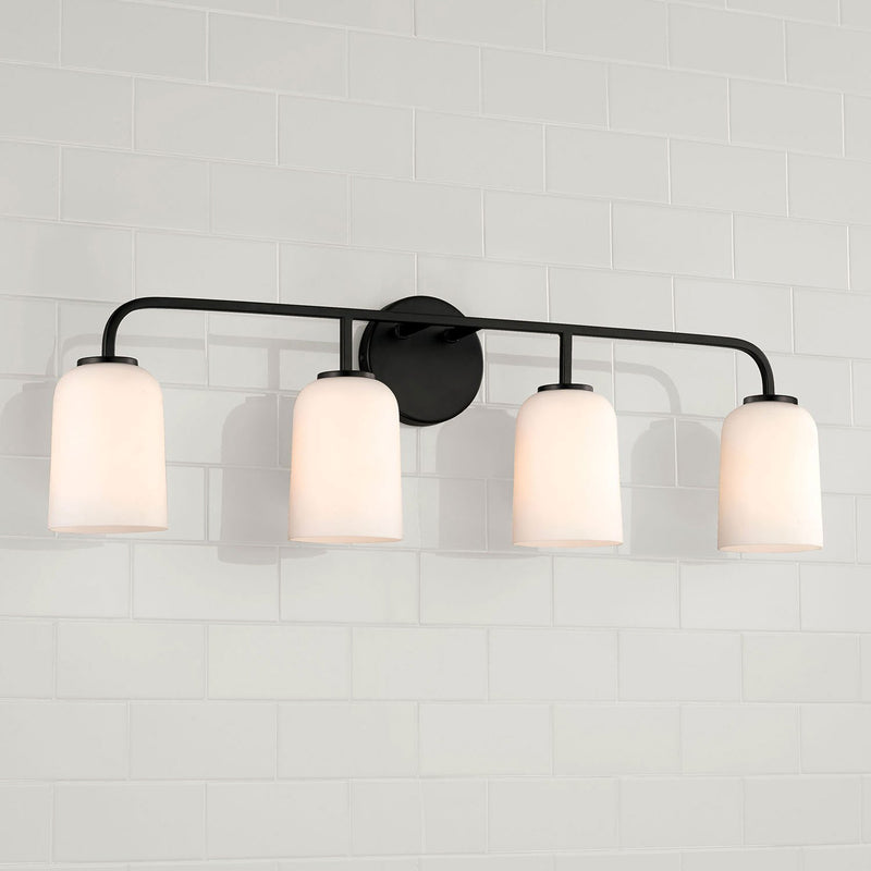 Lawson 4-Light Bath Vanity Light in Matte Black