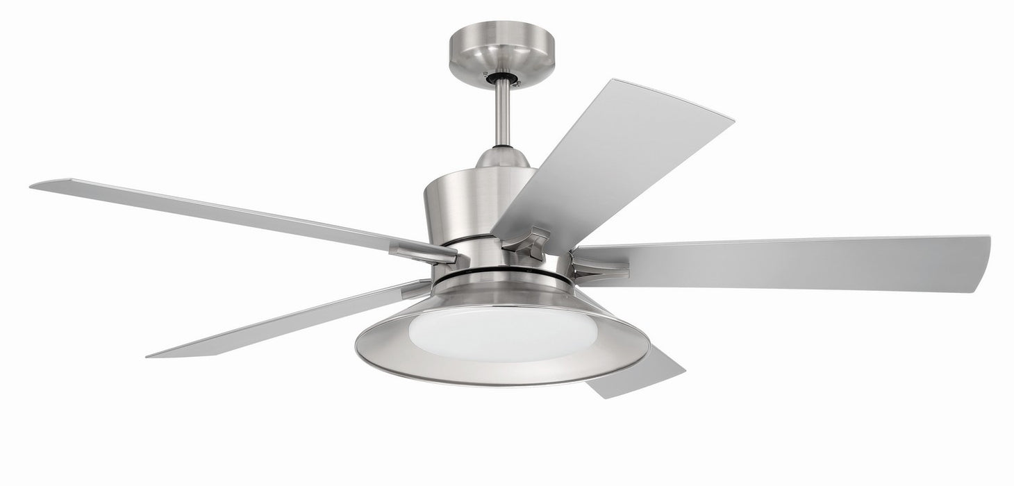 Topper 52" Ceiling Fan in Brushed Polished Nickel