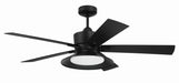 Topper 52" Ceiling Fan in Flat Black