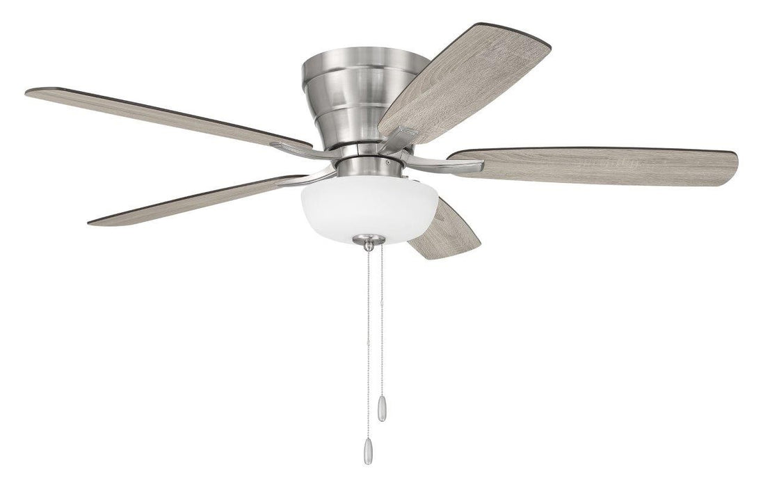 Wheeler 52 2-Light Bowl 52" Ceiling Fan in Brushed Polished Nickel