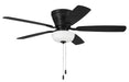 Wheeler 52 2-Light Bowl 52" Ceiling Fan in Flat Black