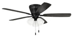 Wheeler 52 3-Light 52" Ceiling Fan in Flat Black
