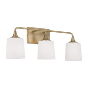 Presley 3-Light Bath Vanity Light in Aged Brass
