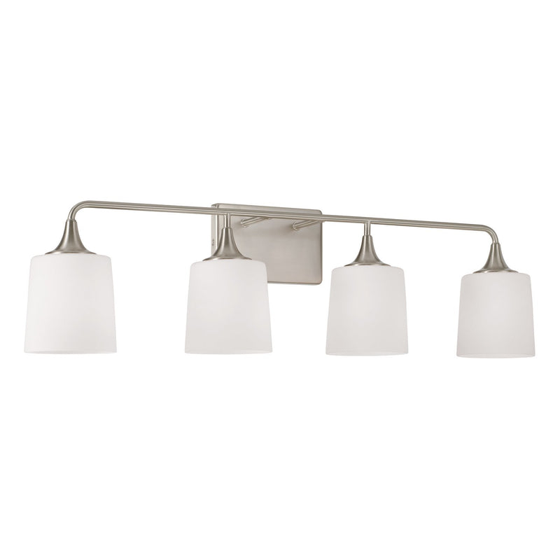 Presley 4-Light Bath Vanity Light in Brushed Nickel