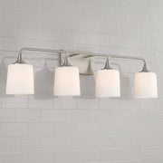 Presley 4-Light Bath Vanity Light in Brushed Nickel