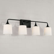 Presley 4-Light Bath Vanity Light in Matte Black