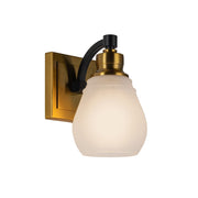 Nelson Bath Sconce in Brass and Black