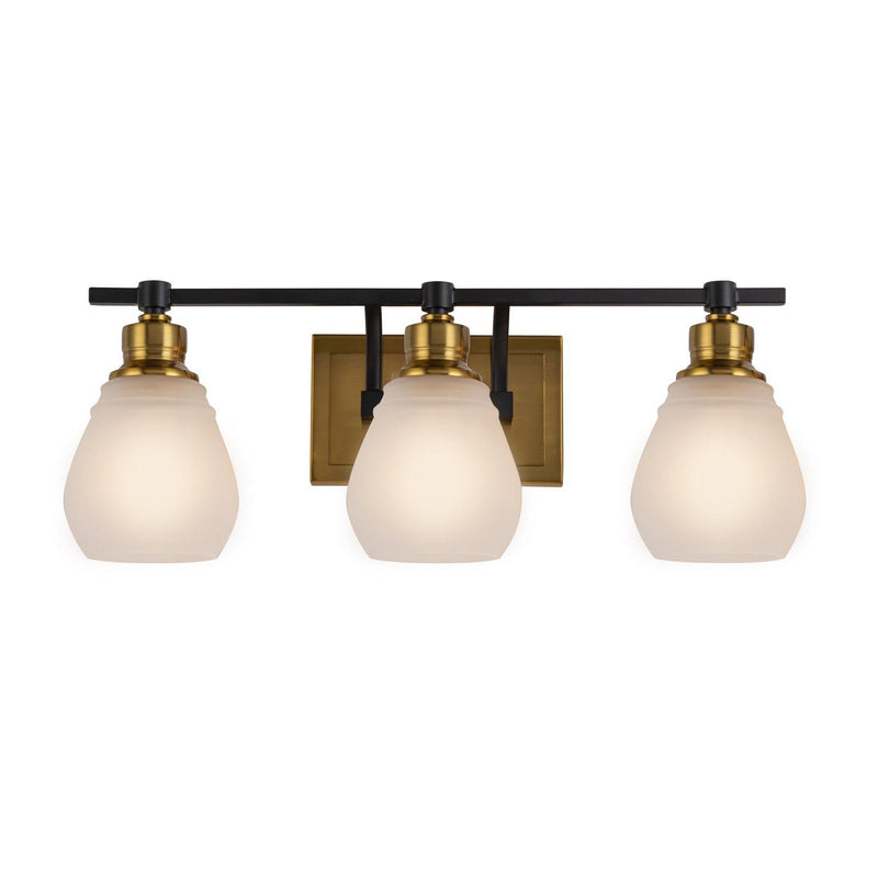 Nelson 3-Light Bath Vanity Light in Brass and Black