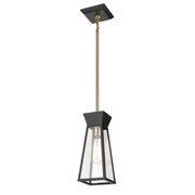 Lucian Mini Pendant in Black and Brushed Brass