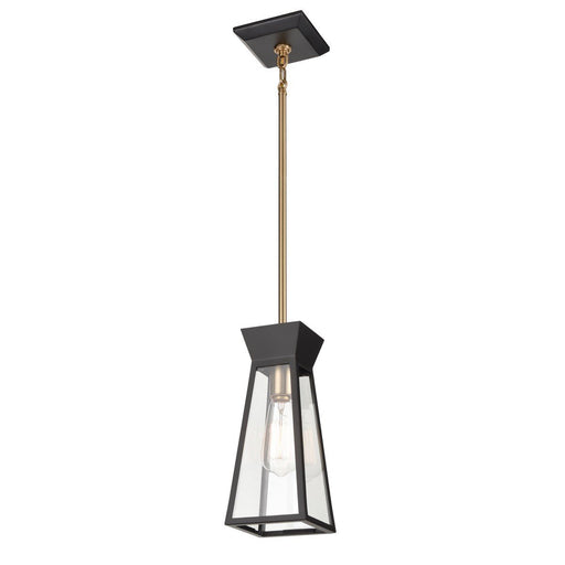 Lucian Mini Pendant in Black and Brushed Brass