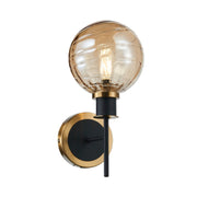 Gem Wall Sconce in Black and Brushed Brass
