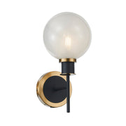 Gem Wall Sconce in Black and Brushed Brass