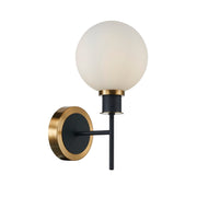 Gem Wall Sconce in Black and Brushed Brass
