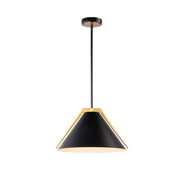 Baltic Metal Cone Pendant in Black and Brushed Brass