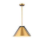 Baltic Metal Cone Pendant in Brass and Black