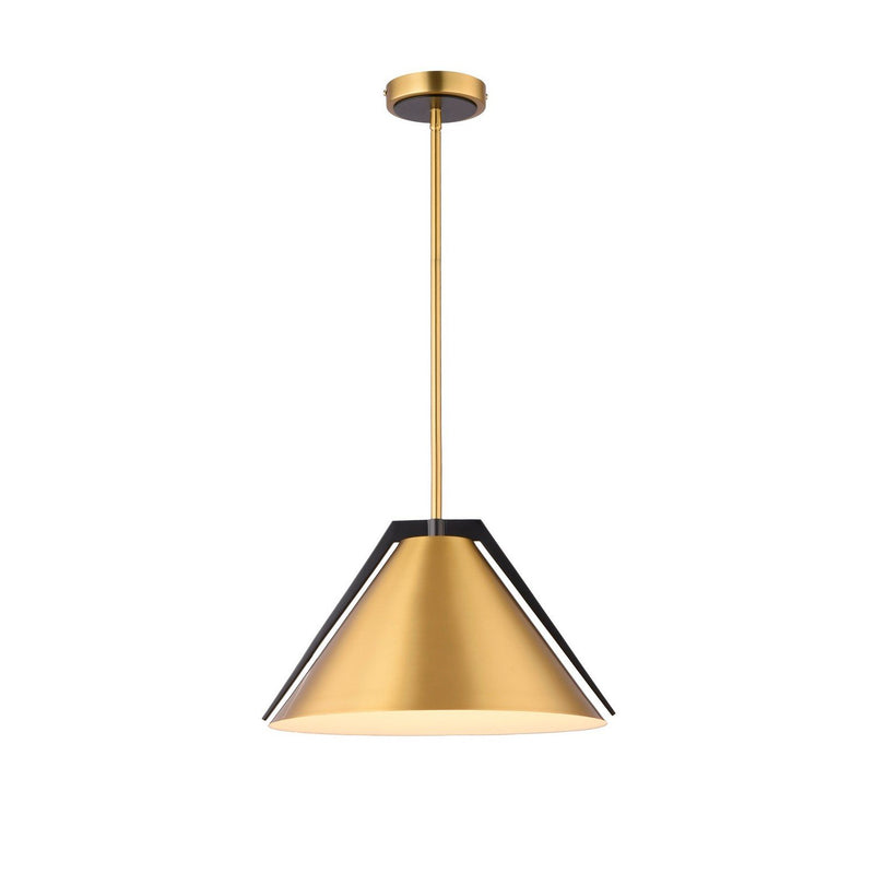 Baltic Metal Cone Pendant in Brass and Black