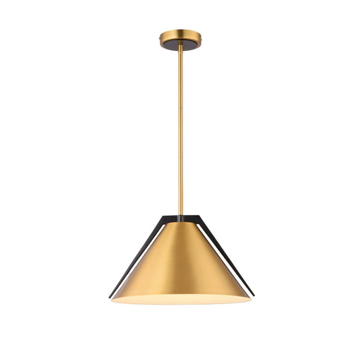 Baltic Metal Cone Pendant in Brass and Black
