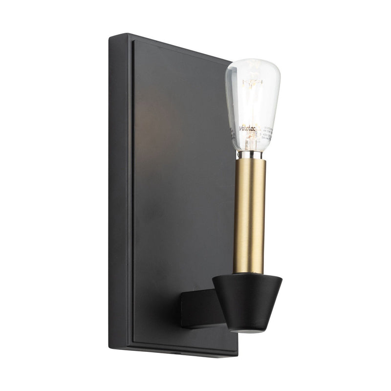 Notting Hill Wall Sconce in Black and Brushed Brass