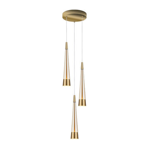 Sunnyvale 3-Light LED Pendant in Brass