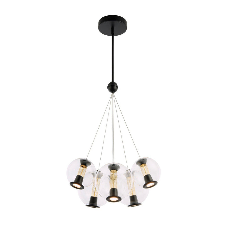 Arlo 6-Light LED Pendant in Black