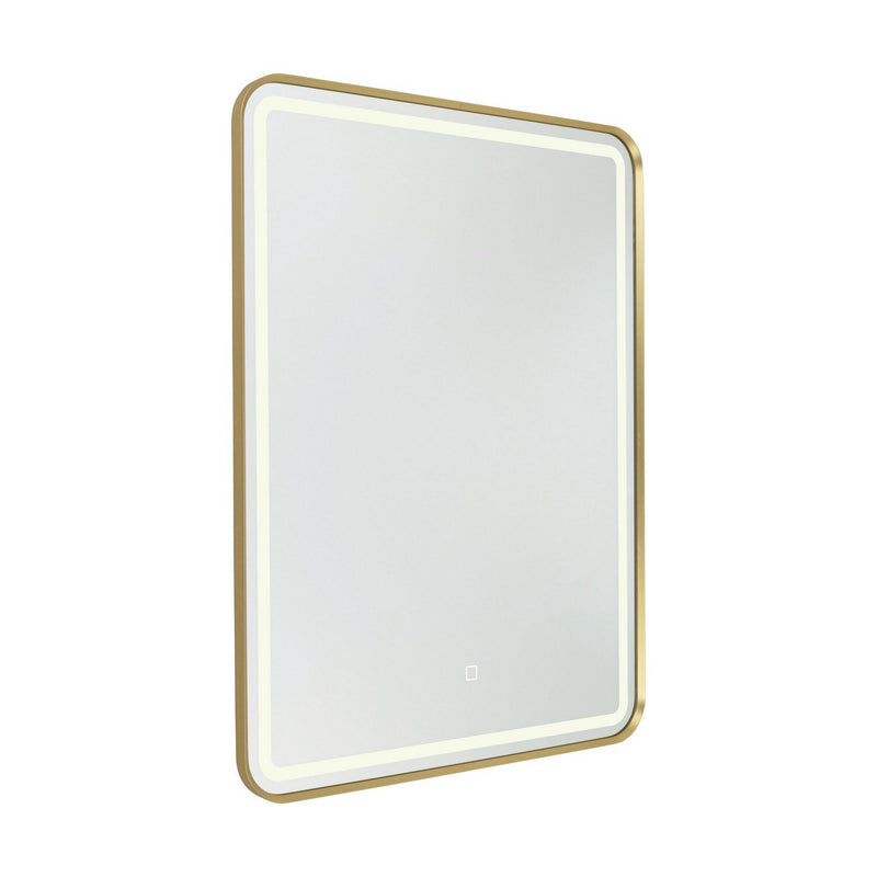 Reflections 23.6" x 31.5" Rectangular LED Lighted Mirror in Brushed Brass