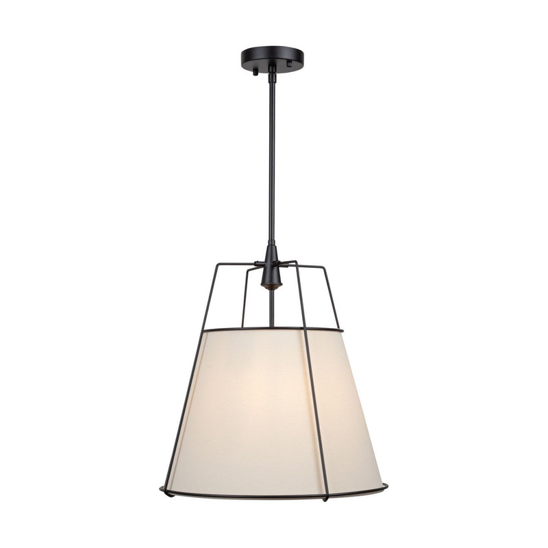 Pullman 3-Light Drum Pendant in Black