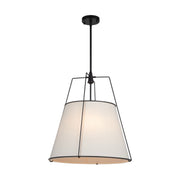 Pullman 4-Light Drum Pendant in Black