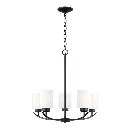 Dixon Five Light Chandelier in Matte Black