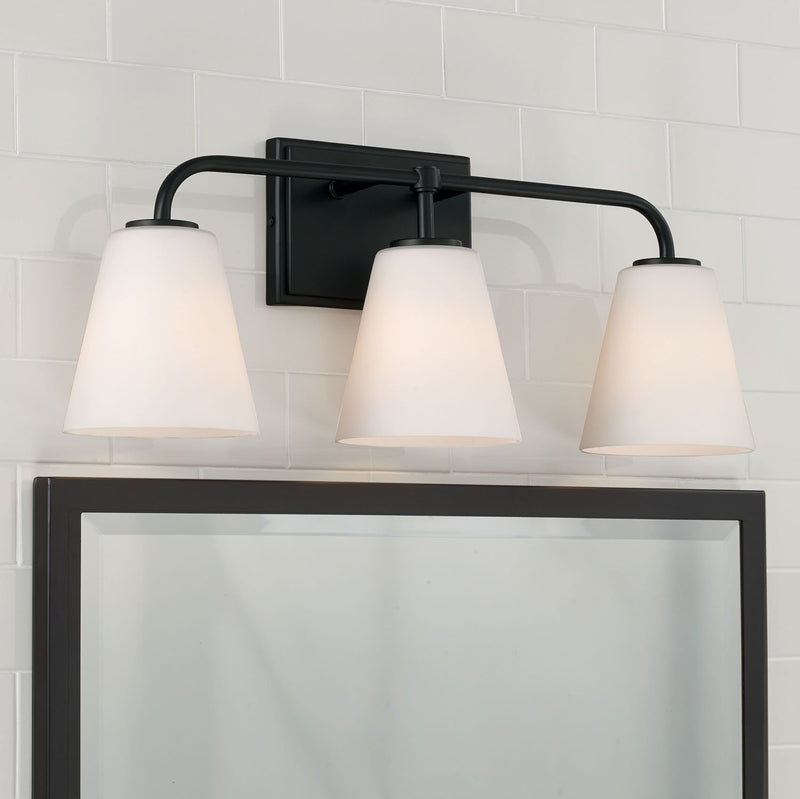 Brody 3-Light Bath Vanity Light in Matte Black