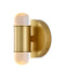 Capsule LED Wall Sconce in Brushed Brass & Clear - Lamps Expo