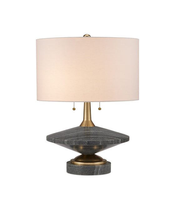 Jebel 2-Light Table Lamp in Natural & Brushed Brass - Lamps Expo