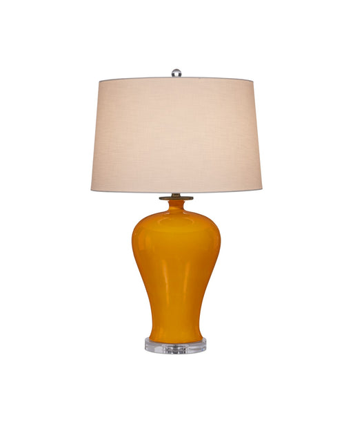 1-Light Table Lamp in Imperial Yellow & Clear & Natural Brass - Lamps Expo