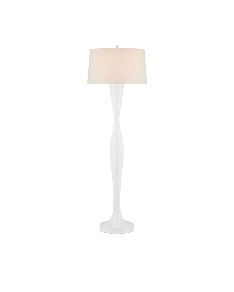 8000-0153 - Monica 1-Light Floor Lamp in White by Currey and Company
