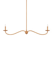 Saxon 2-Light Chandelier in Saddle Tan & Natural - Lamps Expo