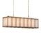 Daze Six Light Chandelier in White/Antique Brass