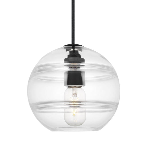 Sedona Medium Pendant in Clear Nightshade Black