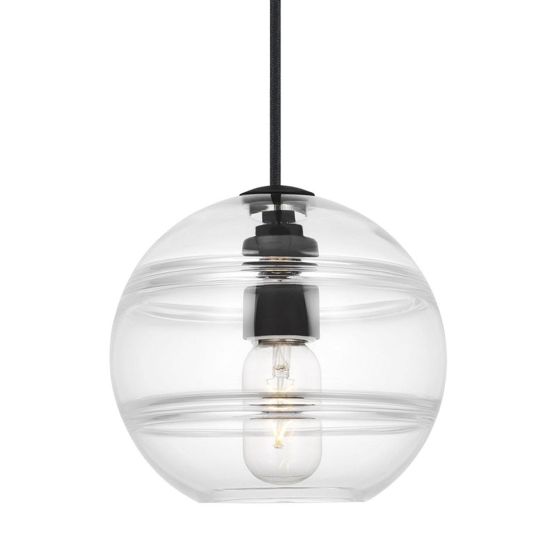Sedona Medium Pendant in Clear Nightshade Black