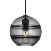 Sedona Medium Pendant in Transparent Smoke Nightshade Black