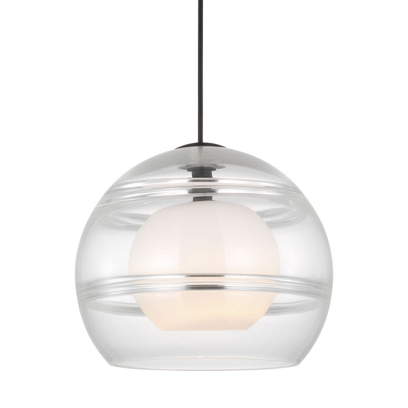 Sedona Large Pendant in Clear Nightshade Black