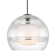 Sedona Large Pendant in Clear Nightshade Black