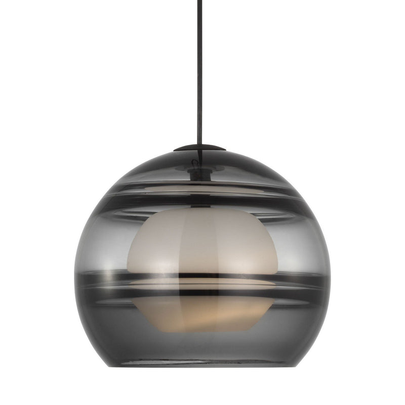 Sedona Large Pendant in Transparent Smoke Nightshade Black