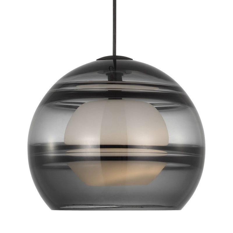 Sedona Large Pendant in Transparent Smoke Nightshade Black