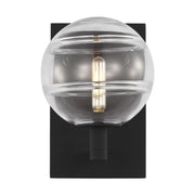 Sedona Wall Sconce in Clear Nightshade Black
