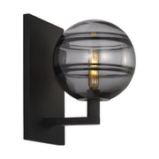 Sedona Wall Sconce in Transparent Smoke Nightshade Black