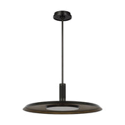Saucer 18-Inch Pendant in Dark Bronze and Darkened Brass