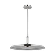 Saucer 18-Inch Pendant in Polished Nickel