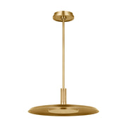 Saucer 18-Inch Pendant in Natural Brass