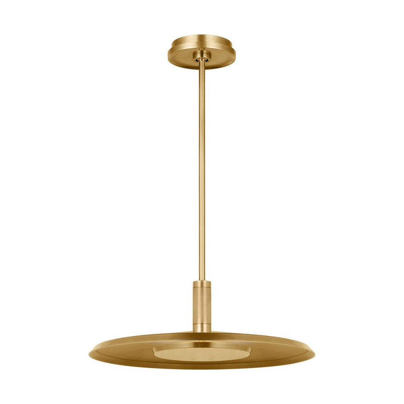 Saucer 18-Inch Pendant in Natural Brass